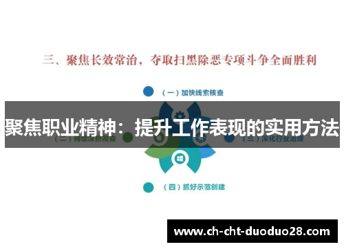 聚焦职业精神:提升工作表现的实用方法 聚焦职业精神:提升工作表现的实用方法